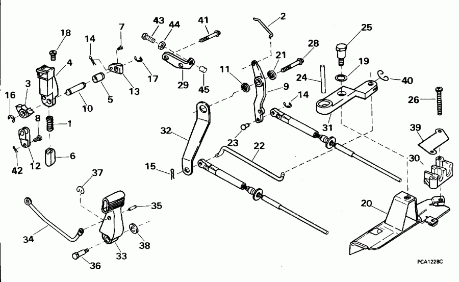  EVINRUDE BE10FWLEDC 1996  - ift & ����������� ��������age / ift & Throttle Linkage