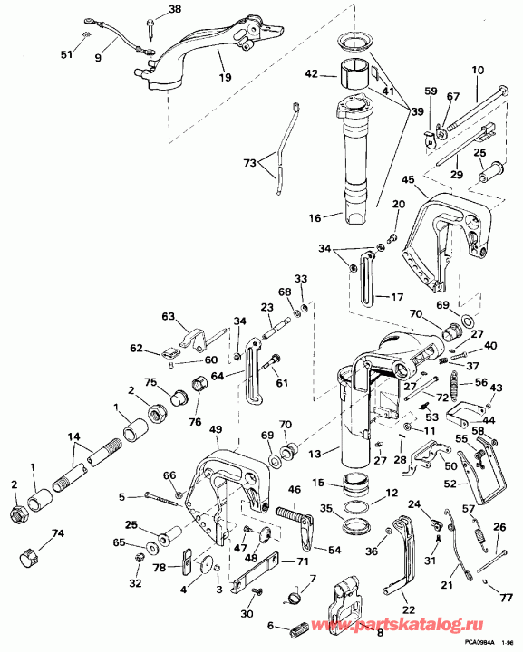 ����� EVINRUDE BE10RELEDD 1996  - dsection / dsection
