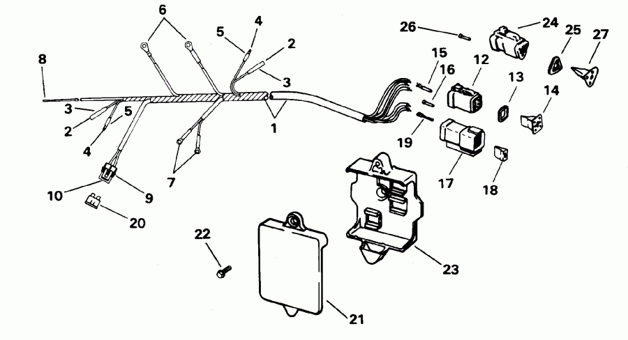 ��������� �������� ����� EVINRUDE BE10RELEDD 1996  - tor ������ / tor Cable