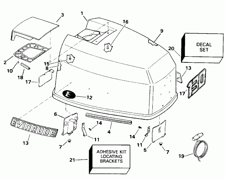 ��������� ����� Evinrude BE130TLEDM 1996  - Evinrude - Evinrude