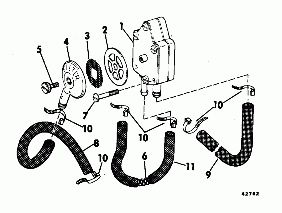 ��������� EVINRUDE BE150ELEDB 1996  - linder & ������ ��������� / linder & Crankcase