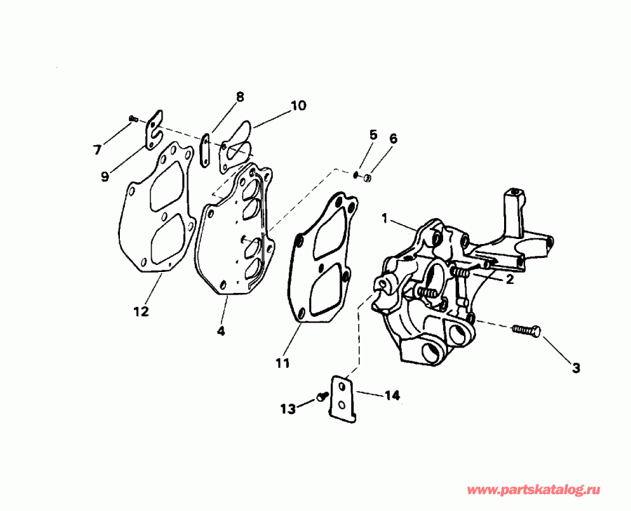 ��������� ����� EVINRUDE BE15EEDS 1996  - take Manifold / take ���������
