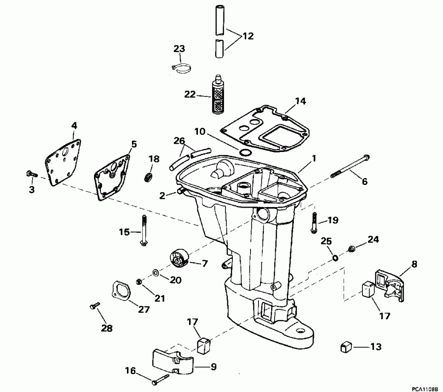 ��������� �������� ����� Evinrude BE15FKEDR 1996  - haust ������