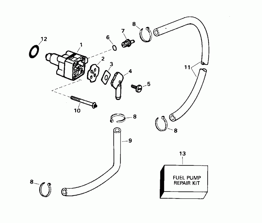  Evinrude BE15FKEDR 1996  - el Pump - el �����