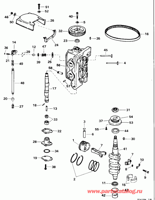 �������� ����� ������� BE15FWEDC 1996  - linder Head & Crankshaft - linder Head & ��������
