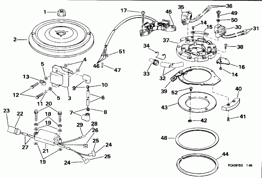 ����� EVINRUDE BE175GLEDB 1996  - nition System / nition System