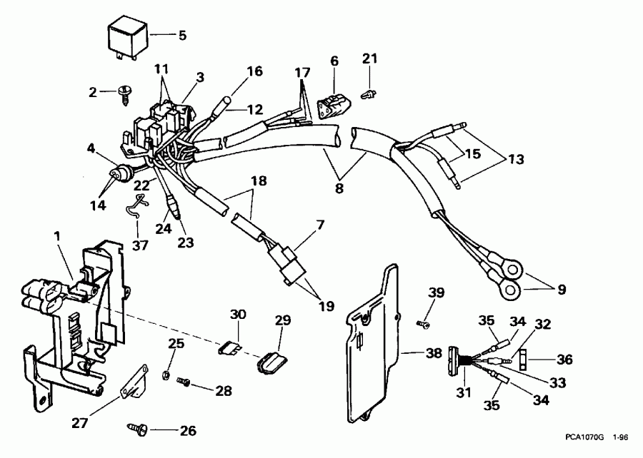  Evinrude BE200CXEDR 1996  - wer Trim/tilt Electrical / wer Trim / tilt ���������