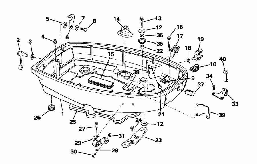 ��������� ��������� Evinrude BE20SEEDA 1996  - wer Engine Cover / wer ������ ��������� (�����)