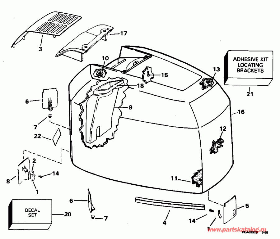 �������� ����� EVINRUDE BE225SLEDE 1996  - Johnson - 200tx, 200sl, 200cx, 225 / Johnson - 200tx, 200sl, 200cx, 225