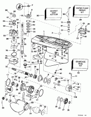 �������� - �������� Rotation - 25 ���� & 30 ���� Models (Gearcase - Standard Rotation - 25 In. & 30 In. Models)