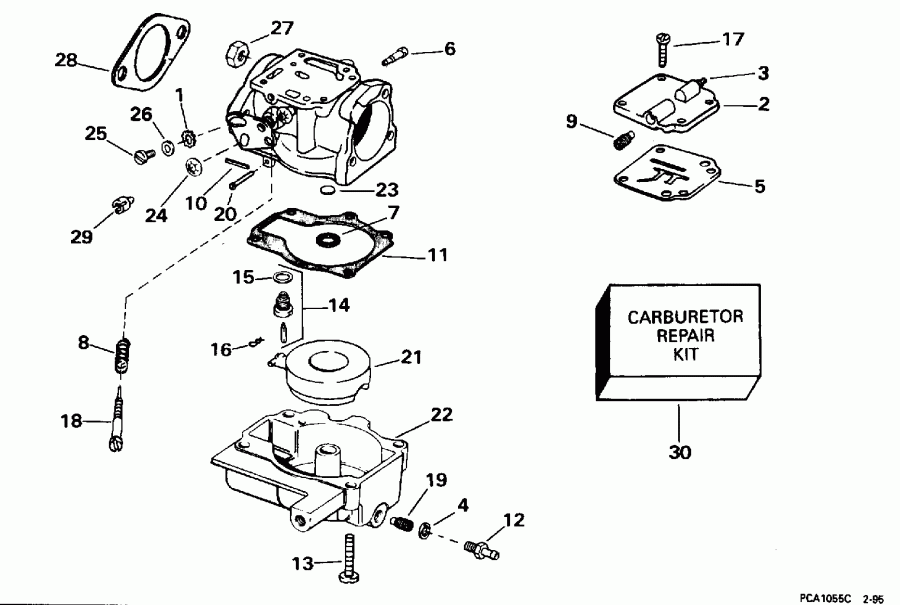 ����� EVINRUDE BE25BAEDR 1996  - 5bal-25rd-25br-25brl-30ba-30bal / 5bal-25rd-25br-25brl-30ba-30bal