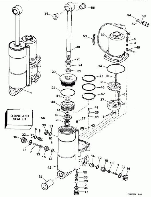  Evinrude BE35AREDS 1996  - wer Trim/tilt / wer Trim / tilt