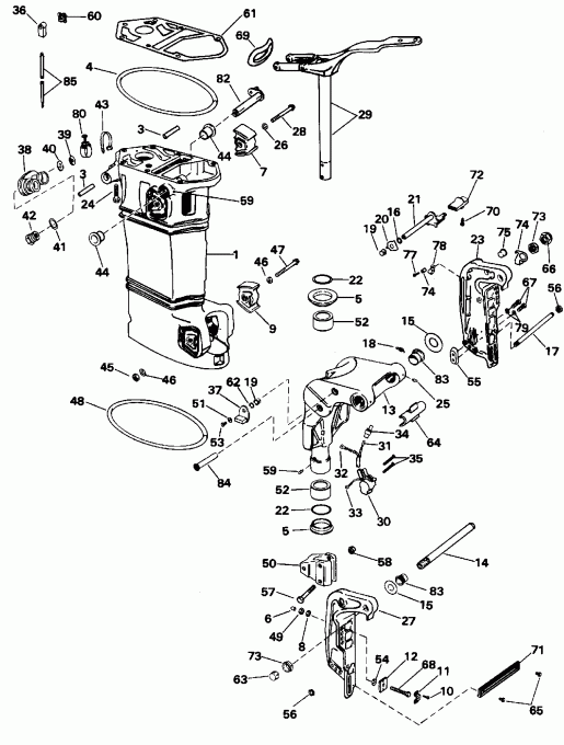 ��������� �������� ����� ������� BE35QLEDC 1996  - Power Trim & Tilt - ���������������� ��������� �������