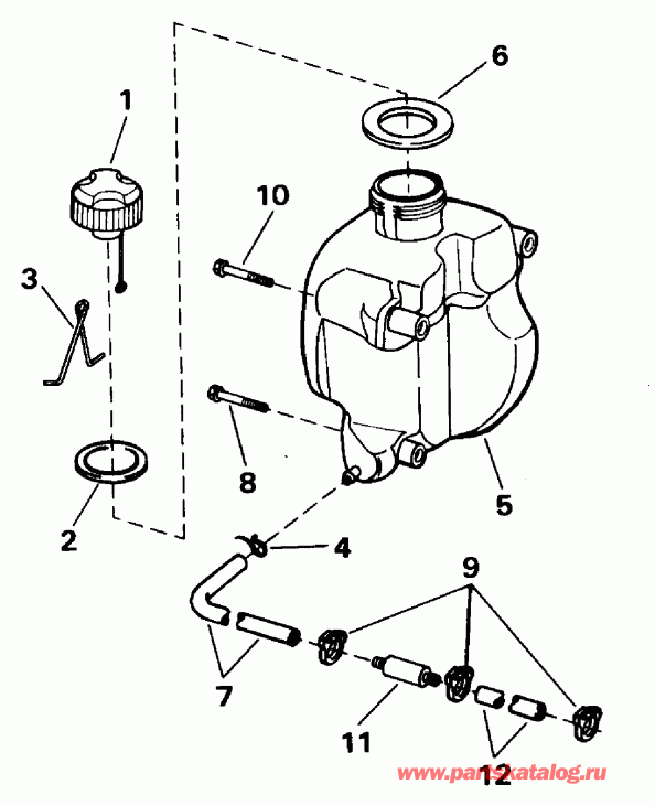 ����� EVINRUDE BE4BRLEDS 1996  - Integral Tank Models Only (3r, 4br) - Integral Tank Models Only (3r, 4br)