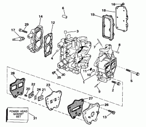 �������, ������ ���������, & �������� ��������� (Cylinder, Crankcase, & Intake Manifold)
