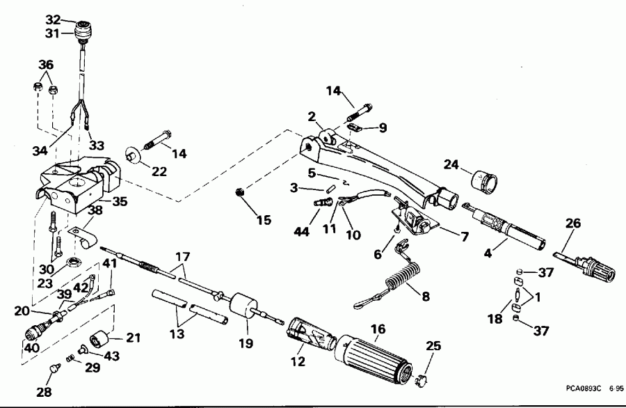 ��������� �������� ����� Evinrude BE50TLEDS 1996  - ee������ & ������������� Handle