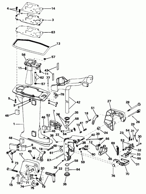 ����� Evinrude BE5DRLEDS 1996  - dsection