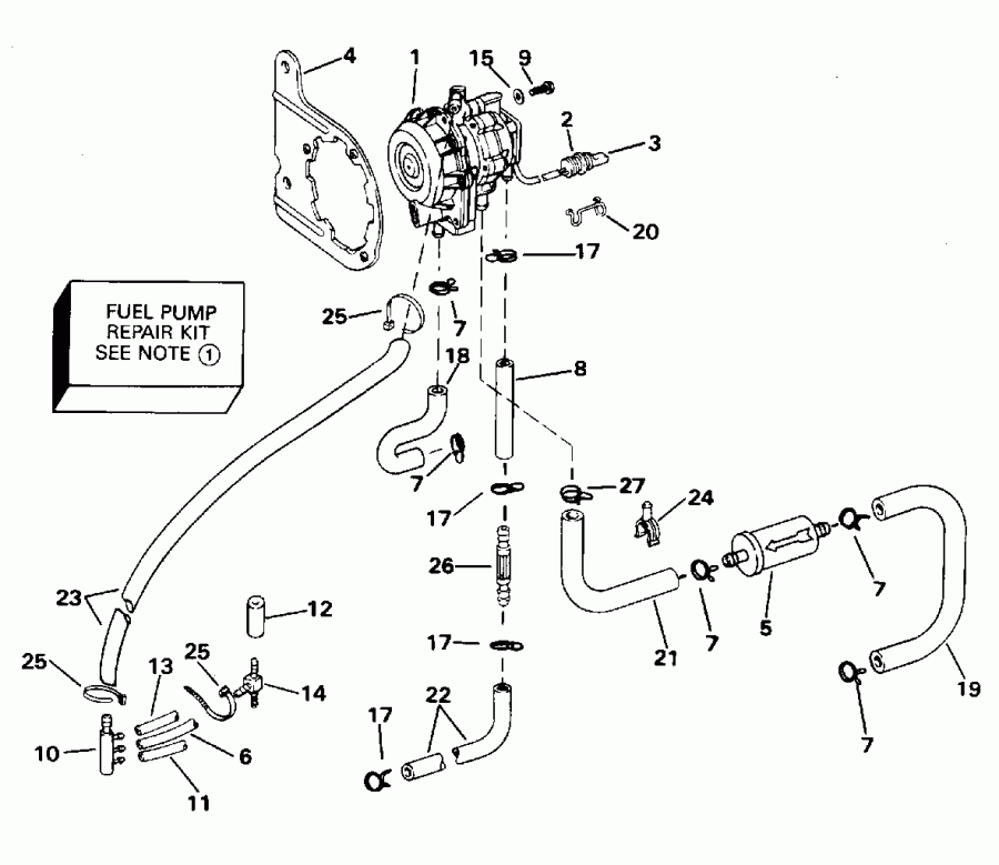 ����� EVINRUDE BE60ELEDR 1996  - el Pump / el �����