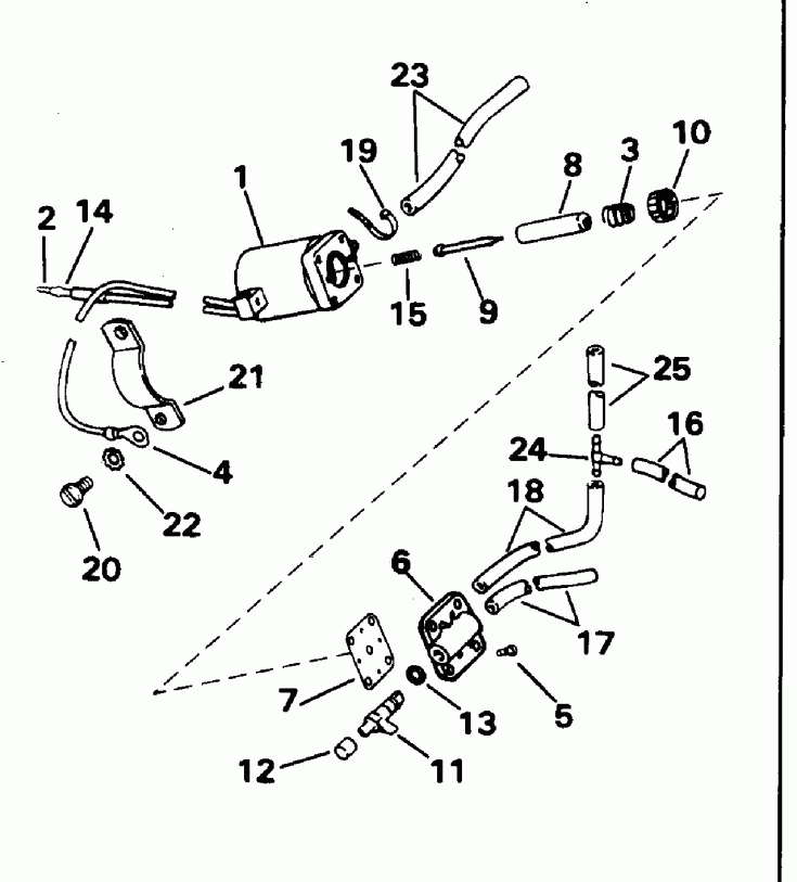 ��������� Evinrude BE70ELEDA 1996  - ectric Primer System / ectric Primer System