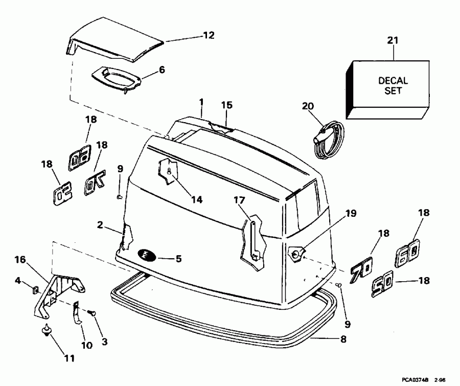 �������� ��������� ����� ������� BE70ELEDA 1996  - Evinrude - Evinrude
