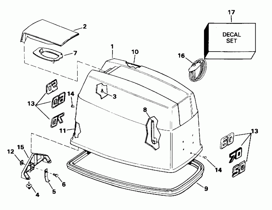 ��������� ����� Evinrude BE70ELEDA 1996  - Johnson