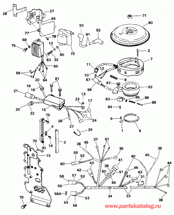 ��������� ��������� EVINRUDE BE70ELEDA 1996  - nition System - nition System