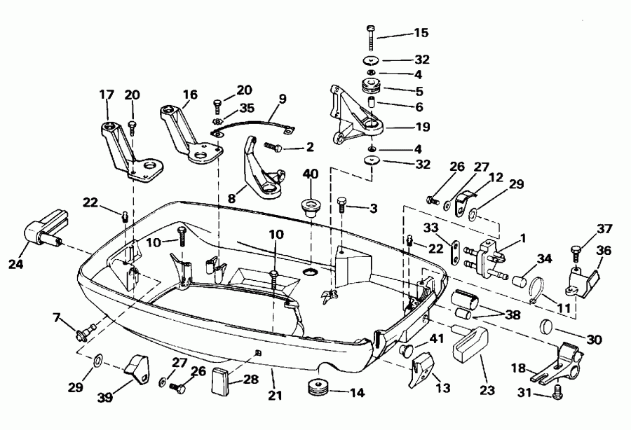 ��������� Evinrude BE70ELEDA 1996  - wer Engine Cover / wer ������ ��������� (�����)