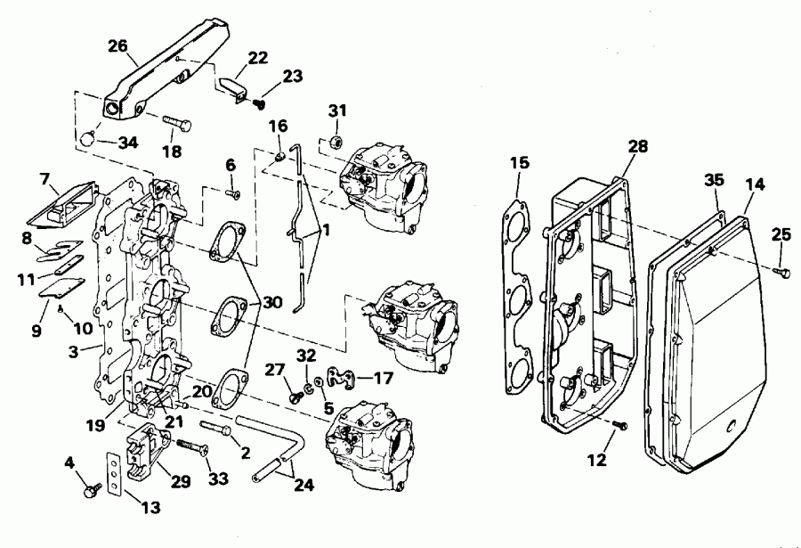 ��������� ��������� EVINRUDE BE70TLEDA 1996  - take ��������� - take Manifold