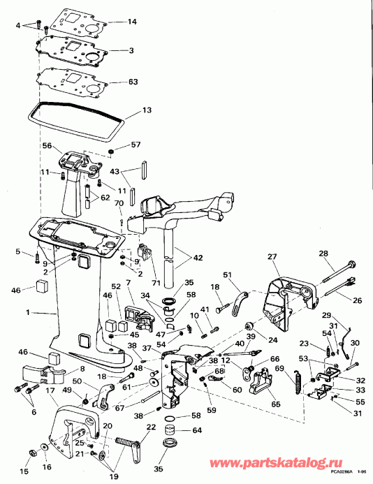 �������� ����� EVINRUDE BE8RCH 1996  - dsection / dsection