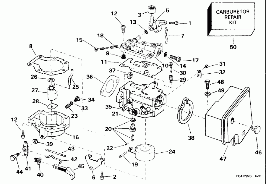 ��������� ��������� Evinrude BE8RCLH 1996  - rburetor - rburetor