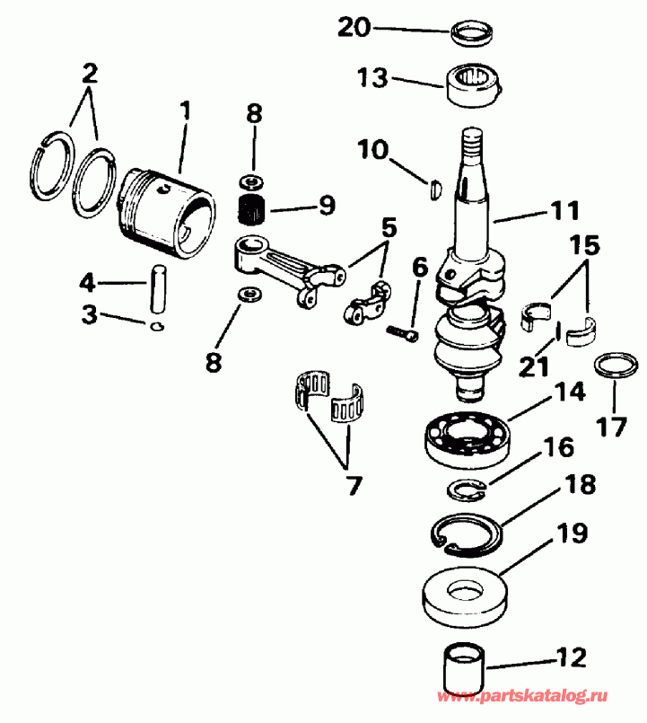  EVINRUDE BE8RCLH 1996  - ankshaft & Piston