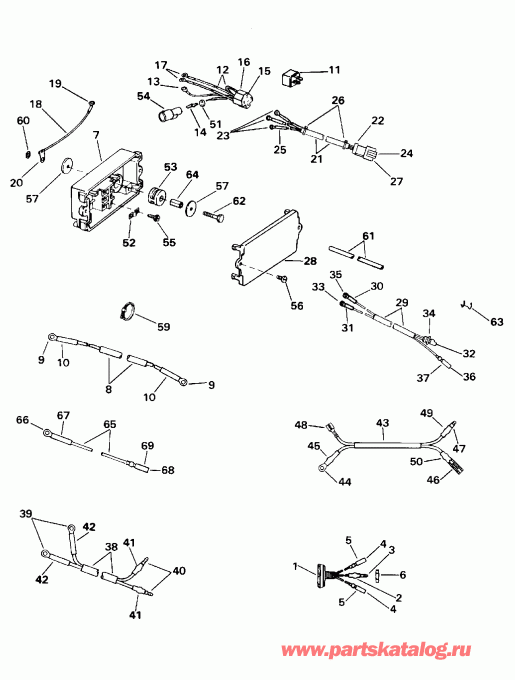  EVINRUDE BE90TLEDA 1996  - wer Trim / tilt ��������� / wer Trim/tilt Electrical