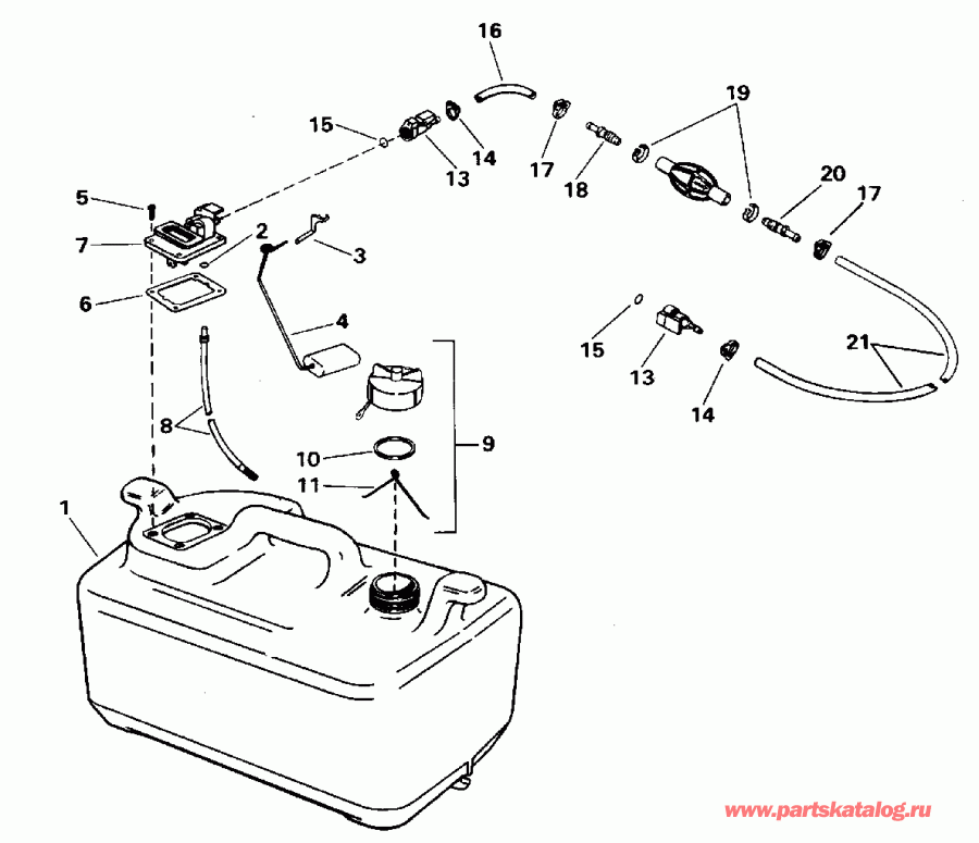 ��������� Evinrude E10FRLEDR 1996  - 6 ������ P / n 175303