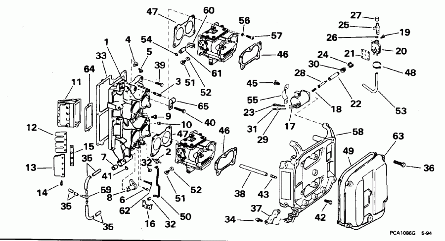 ����� EVINRUDE E112TSXEDR 1996  - take Manifold - take ���������