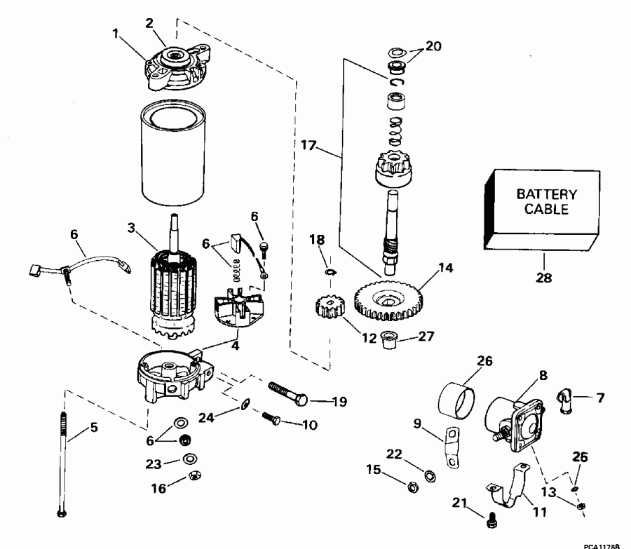  Evinrude E115SXEDR 1996  - ectric Starter & Solenoid / ectric ������� & Solenoid