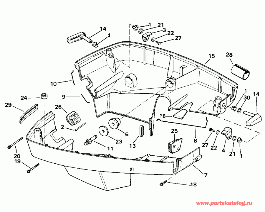 ��������� ����� Evinrude E130TXADA 1996  - wer ������ ��������� (�����) - wer Engine Cover