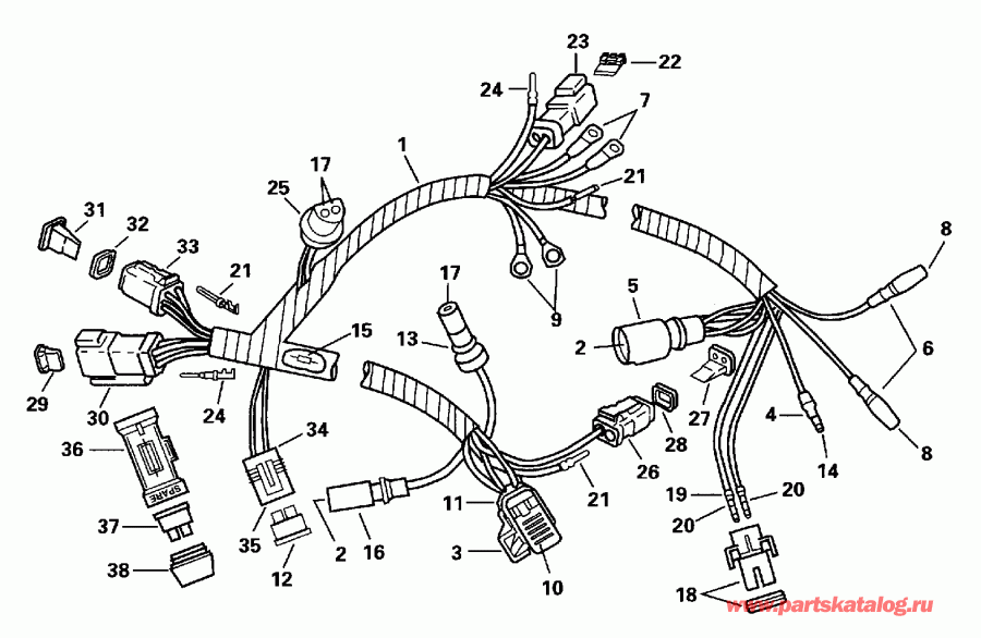 ��������� ����� EVINRUDE E150ELEDB 1996  - tor ���� ��������