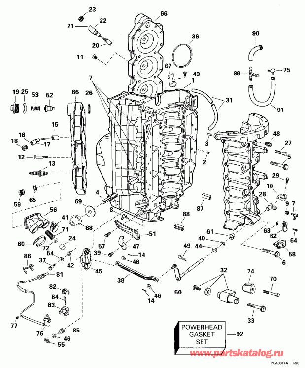 ��������� ����� Evinrude E150JLEDB 1996  - linder & ������ ���������