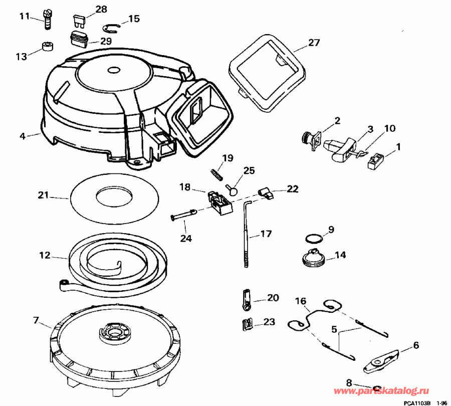 ��������� ��������� EVINRUDE E15FRELEDR 1996  - wind Starter - wind �������