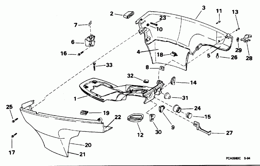 ����� EVINRUDE E15REDS 1996  - wer ������ ��������� (�����) / wer Engine Cover
