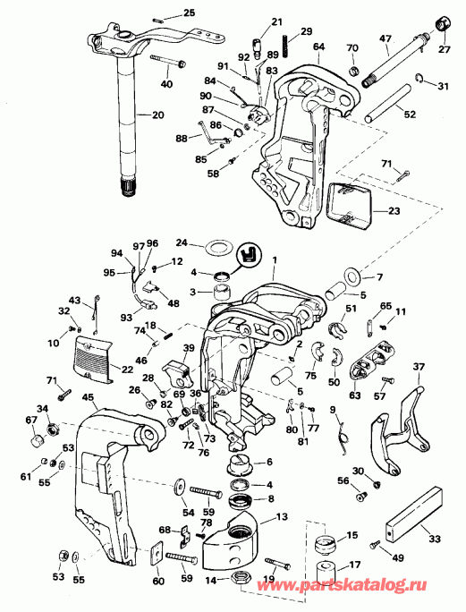 �������� ����� Evinrude E175EXEDB 1996  - dsection