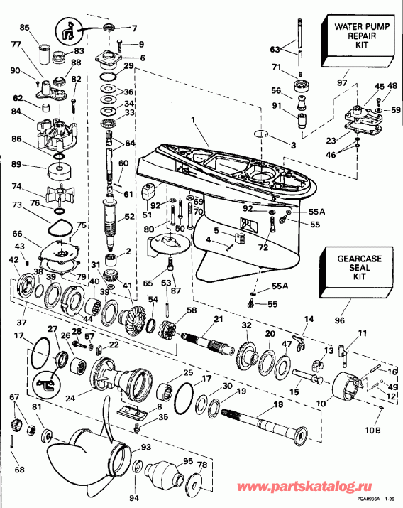  EVINRUDE E200STLEDM 1996  - Counter-rotation / Counter-rotation