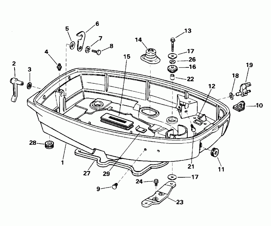 �������� ��������� ����� Evinrude E20CRLEDA 1996  - wer Engine Cover - wer ������ ��������� (�����)