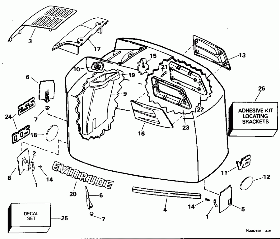 ��������� ��������� EVINRUDE E225CZEDE 1996  - Evinrude - 200stl, 225stl / Evinrude - 200stl, 225stl