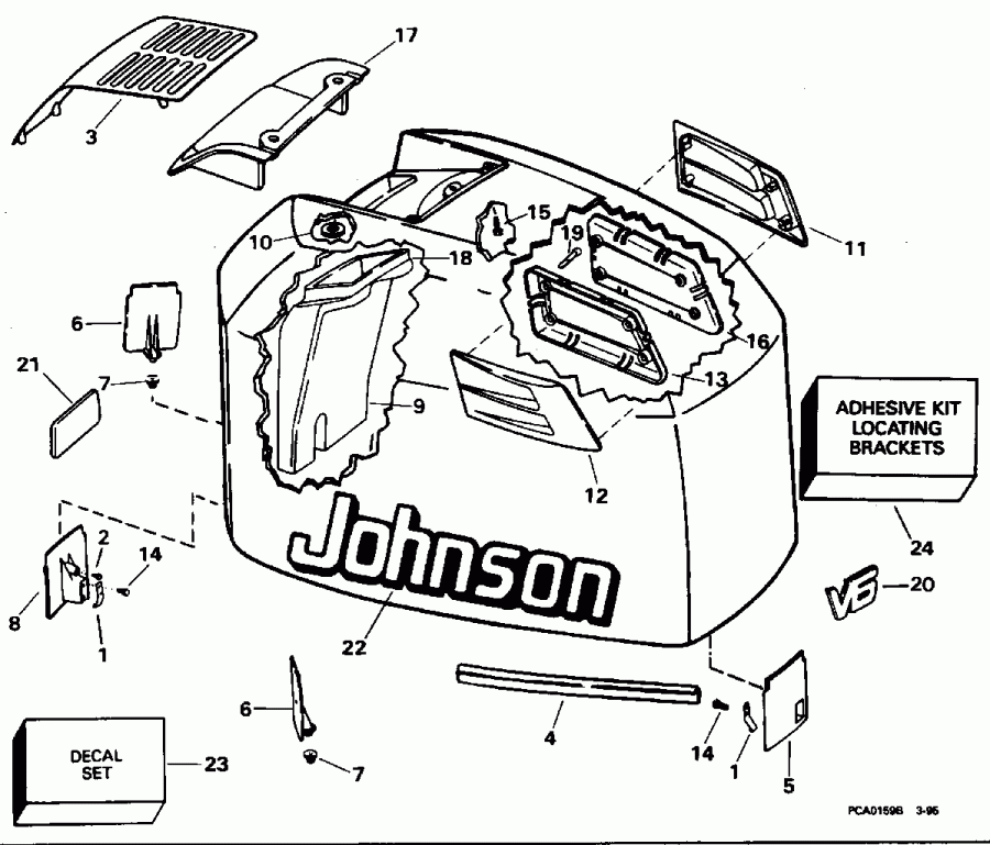 ��������� Evinrude E225PXEDE 1996  - Johnson - 200stl, 225stl
