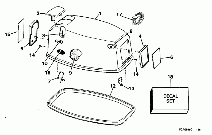 ��������� Evinrude E25ELEDM 1996  - Evinrude
