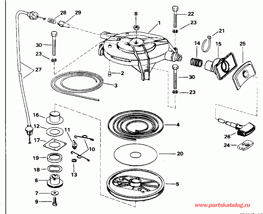 ��������� Evinrude E25RLEDA 1996  - wind Starter / wind �������