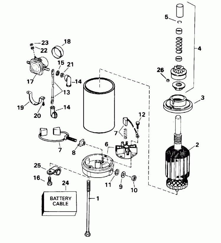 ��������� ������� E25TELEDA 1996  - ectric Starter & Solenoid
