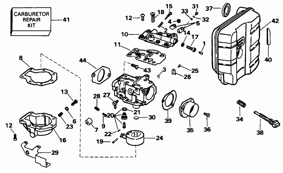 ����� EVINRUDE E25TKLEDC 1996  - 35 H.p.