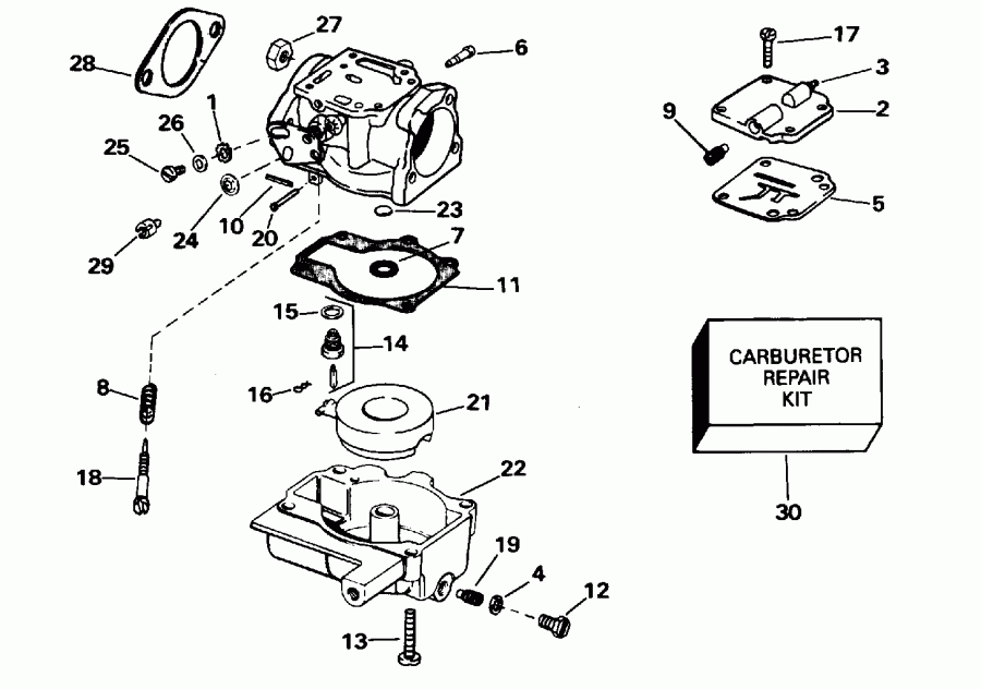 ����� Evinrude E30EEDE 1996  - 25erl - 30e - 30el